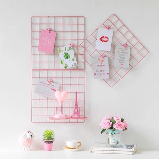 KHUNG LƯỚI TRANG TRÍ 8 Ô. Tặng kèm 10 kẹp gỗ