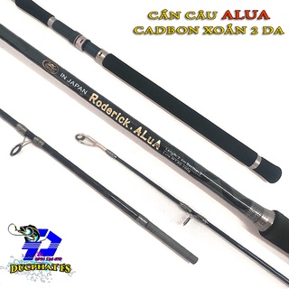 Cần 2 khúc rỗng cadbon xoắn 2 da Roderick ALuA  2m4 - 2m7.