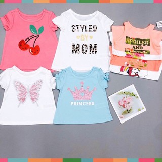 Áo thun bé gái xuất xin, áo phông bé gái chất cotton mềm mát, size 6m - 5 tuổi - SUNKIDS1