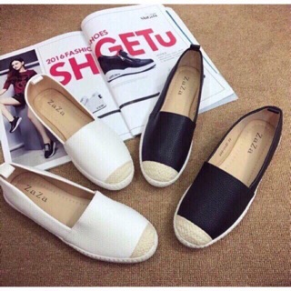 Giày slip on da sần trơn siêu đẹp đế bằng dễ đi tiện lợi