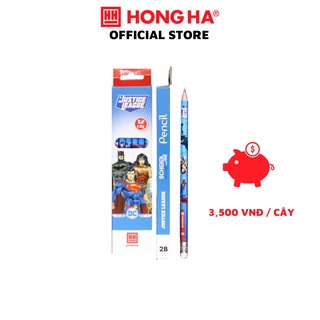 Bút chì Justice League 2B Hồng Hà - kèm đầu tẩy 1 chiếc (3506)