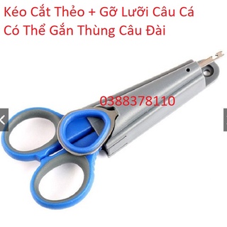 Kéo Cắt Thẻo + Gỡ Lưỡi Câu Cá Có Thể Gắn Thùng Câu Đài