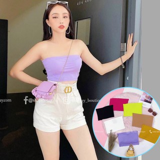 Áo ống ôm body kiểu croptop nữ
