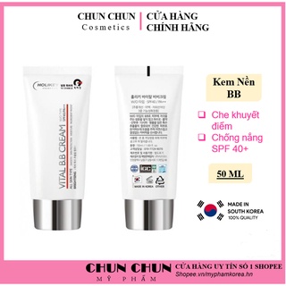 Kem nền trang điểm chống nắng Holikey Vital BB Cream Hàn Quốc SPF /40 PA 50ml giúp bảo vệ da và trắng sáng tự nhiên