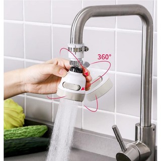 Đầu vòi tăng áp lực nước bồn rửa bát xoay 360 độ 3 chế độ phun
