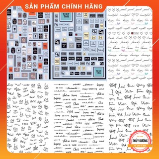 Sticker dán móng chữ 1