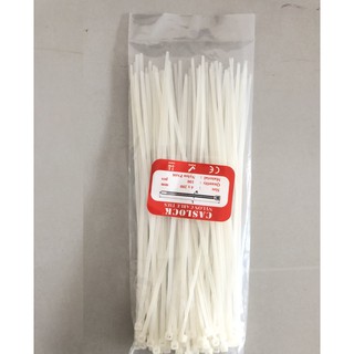 Bộ 80 sợi Dây Rút Nhựa Khóa Siêu Chắc Size 4*200 (Trắng)