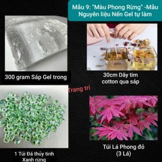 [Chưa có ý tưởng làm Nến] Mẫu trang trí 9: "Màu Phong Rừng" - Mẫu Nến Gel trong Tự làm - 9293store - 9293kitdecor