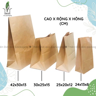 Túi giấy kraft không quai đựng rau củ quả, bánh mì ngọt, thực phẩm… bằng giấy xi măng Nhật