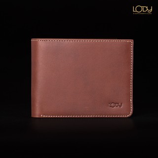 [REAL LEATHER] VÍ NAM NHỎ GỌN MÀU NÂU DA THẬT MÀU NÂU THƯƠNG HIỆU LODY