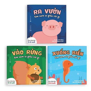 Sách Ehon - Combo 3 cuốn: Ai giấu cái gì đó - Dành cho trẻ từ 0 - 6 tuổi