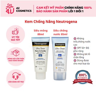 KEM CHỐNG NẮNG NEUTROGENA ULTRA SHEER DRY-TOUCH SUNSCREEN LOTION SPF 50+