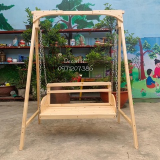 Xích đu mini cho bé gỗ thông tự nhiên