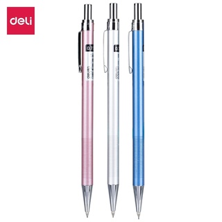Bút Chì Kim Bấm Deli 6493 - Ngòi 0.7mm Thân Kim Loại