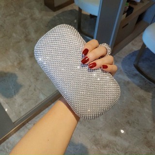 ví cầm tay xỏ ngón nhẫn đính đá toàn bộ siêu sang( ảnh thật )