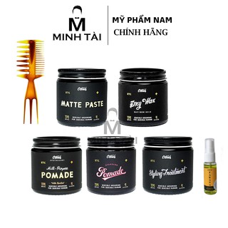 Sáp Vuốt Tóc Nam O'DOUDS 114g - Hàng Chính Hãng + Xịt Dưỡng Tóc AZENMAN Parana 20ml + Lược Chải Tóc Texture