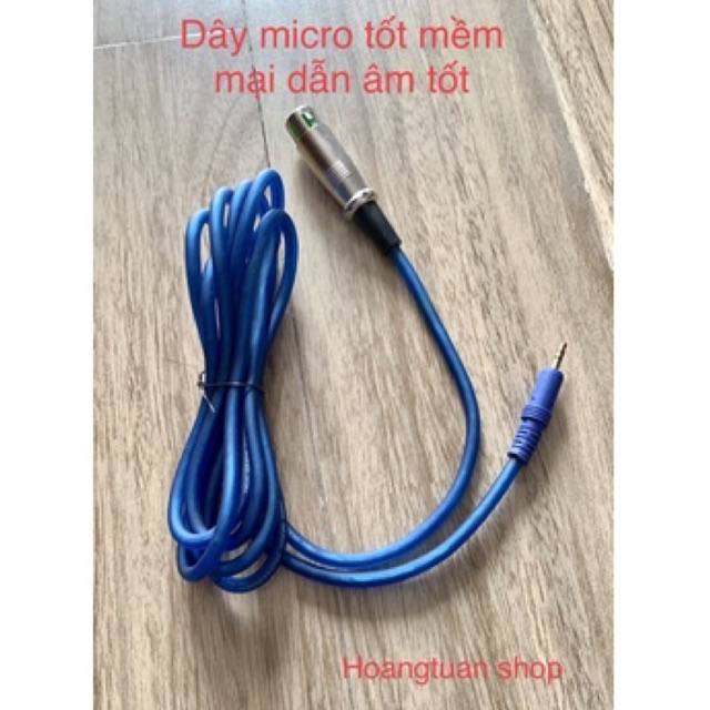 Dây mic thu âm chuẩn 3.5mm, chất liệu mềm mại, cho chất lượng âm thanh tuyệt hảo.