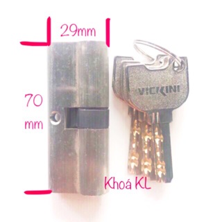 Ruột khoá cửa tay gạt VICKINI 2 đầu chìa