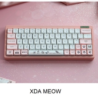 Bộ Keycap Thick PBT XDA Mèo Chi Chi 141 Nút Cho Bàn Phím Cơ
