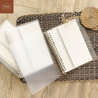Set sổ bìa nhựa dẻo size A5 20 lỗ kèm 60 tờ giấy (tặng Thước Today)