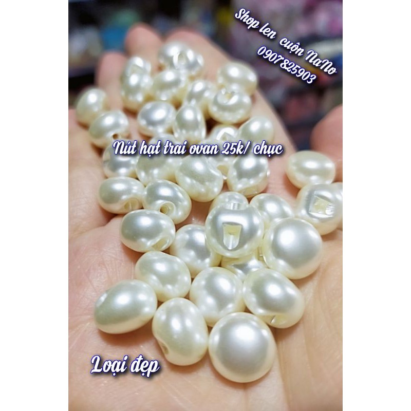 30 Nút hạt trai 11ly cao cấp