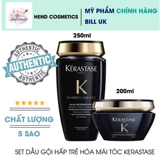 Bộ dầu gội xả Kerastase Bain Chronologiste Régénérant + Masque