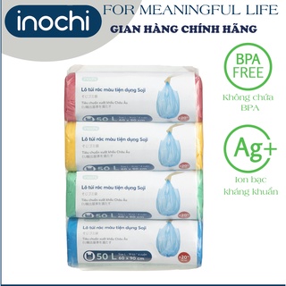 Lô túi rác MÀU tiện dụng Inochi Soji 4 x 50L