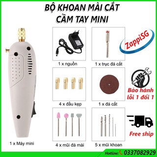 Bộ Máy Khoan Mài Cắt Cầm Tay Mini - Khoan Mini, Bộ Máy Khoan Đa Năng, Chuyên Làm Các Chi Tiết Nhỏ Tinh Xảo