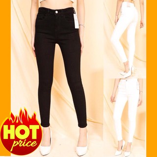 Quần SKinny Trơn Trắng + Đen Nữ [ Hình Thật ] - Quần Jean nữ - Tashop