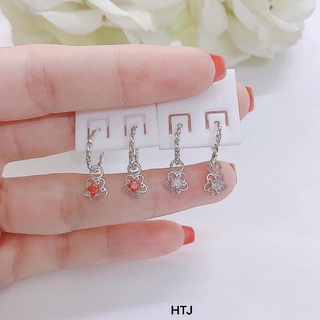 BÔNG TAI BẠC TA TRẺ EM- KHUYÊN TREO HOA CỰC XINH CHO BÉ