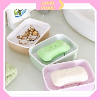 Khay để bánh xà phòng 2 lớp đáy kín hình mặt cười 88217