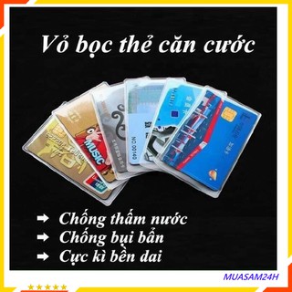 Combo 10, 20 Túi nhựa đựng thẻ căn cước, Túi bọc thẻ ngân hàng, atm, bằng lái xe, thẻ sinh viên chống trầy xước