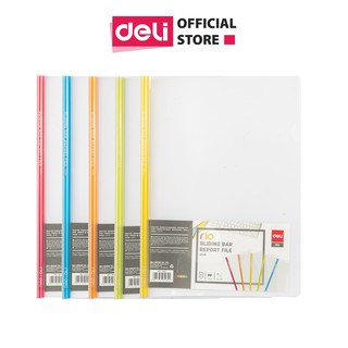 File rút gáy A4 10mm Deli, Xanh dương/Xanh lá/Đỏ/Vàng - 2 chiếc - E5530