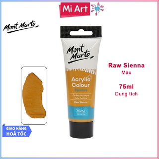 Màu Acrylic Mont Marte 75ml - Raw Sienna - Acrylic Colour Paint Signature 75ml (2.54oz) - MSCH7506