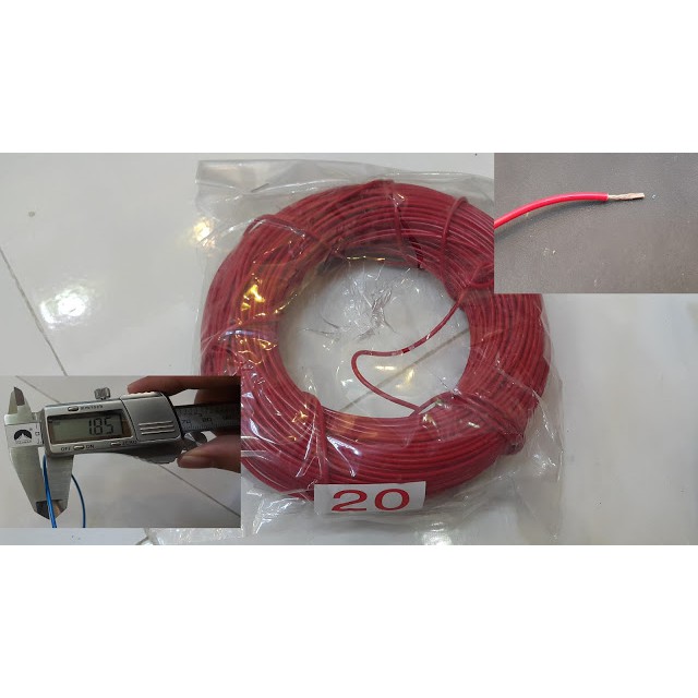Dây Điện Xe Máy Đỏ ( cuộn 0.5 KG )