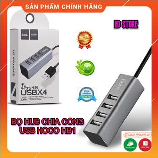 Bộ Hub Chia Cổng USB Hoco HB1 - Chia 1 Thành 4 Cổng USB Cho Macbook, Dell, Máy Tính Window, Linux,...Hàng Chính Hãng.