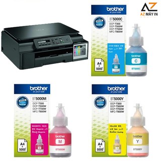 Mực máy in Brother DCP T300, T310, T500W, T510W, T700W, MFC T800W | Mực in Brother  BT5000C,Y,M Chính Hãng 100%