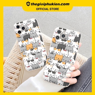 Ốp iphone - Ốp lưng iphone cạnh vuông Mèo mini dành cho ip 6 đến 14promax - ng113