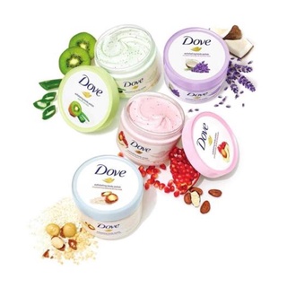 Tẩy tế bào chết Dove chính hãng giúp chăm sóc da chiết xuất bơ hạt mỡ và hạt lựu