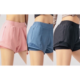 Quần short tập gym,yoga,aerobic nữ (túi khoá bên hông)