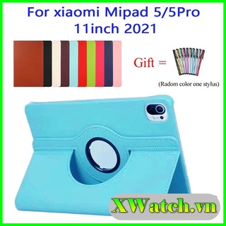 Tặng bút cảm ứng _ Bao da / Ốp lưng thông minh Xoay Xiaomi Mipad 5 - Mipad 5 pro