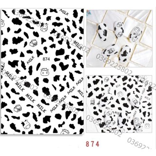 Sticker mẫu bò sữa mã 874 - 875