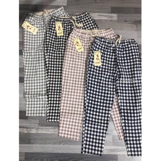Quần baggy thun kẻ sọc - caro MS-16