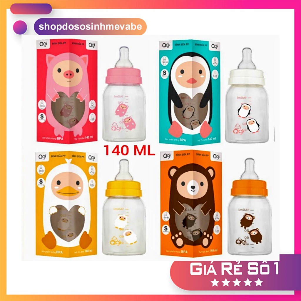 (Cho chọn mẫu) Bình sữa Agi PP 140ml