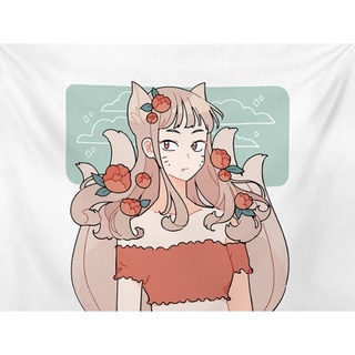 Tranh Vải Thảm Treo Tường Anime ( Tặng đèn led và bộ móc treo thảm )