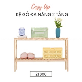 KỆ ĐỂ ĐỒ PHÒNG NGỦ- - GỖ THÔNG NHẬP KHẨU- 2 tầng dài 80cm