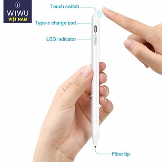 Bút Touch stylus thông thái đầu bút siêu mịn mượt hiệu WIWU Pen Max cho i/ Pad / Smartphone / Tablet chính hãng bảo hành