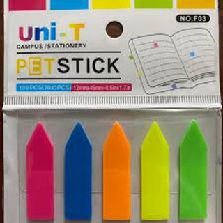 Giấy nhớ mũi tên nhựa uni-T Pet tsick xuất Nhật hàng xịn