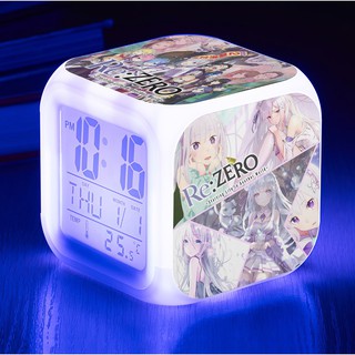 Đồng hồ LED báo thức Re:Zero (tặng kèm pin)