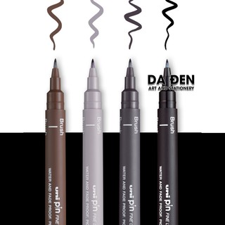 [DA ĐEN] Bút Line Và Brush Pin Uniball Calligraphy